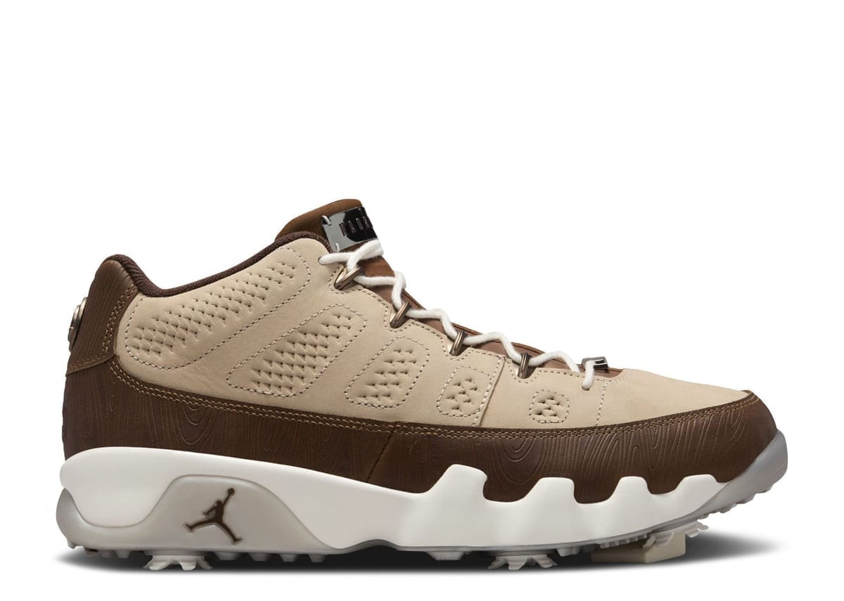 Jordan Golf Happy Life Wood x Jordan 9 Low Golf 'Woodgrain'