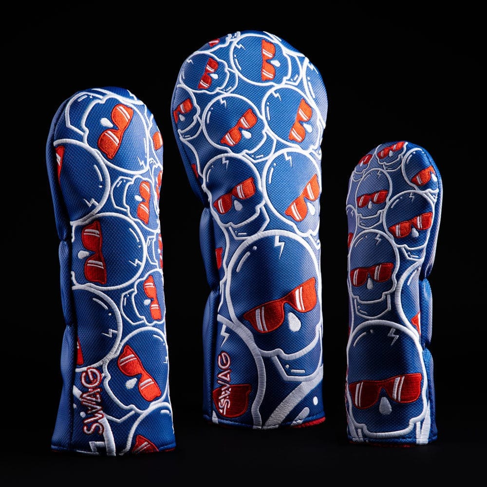 Swag Golf Swag Golf Patriotic Concentric Skulls Wood Cover Set