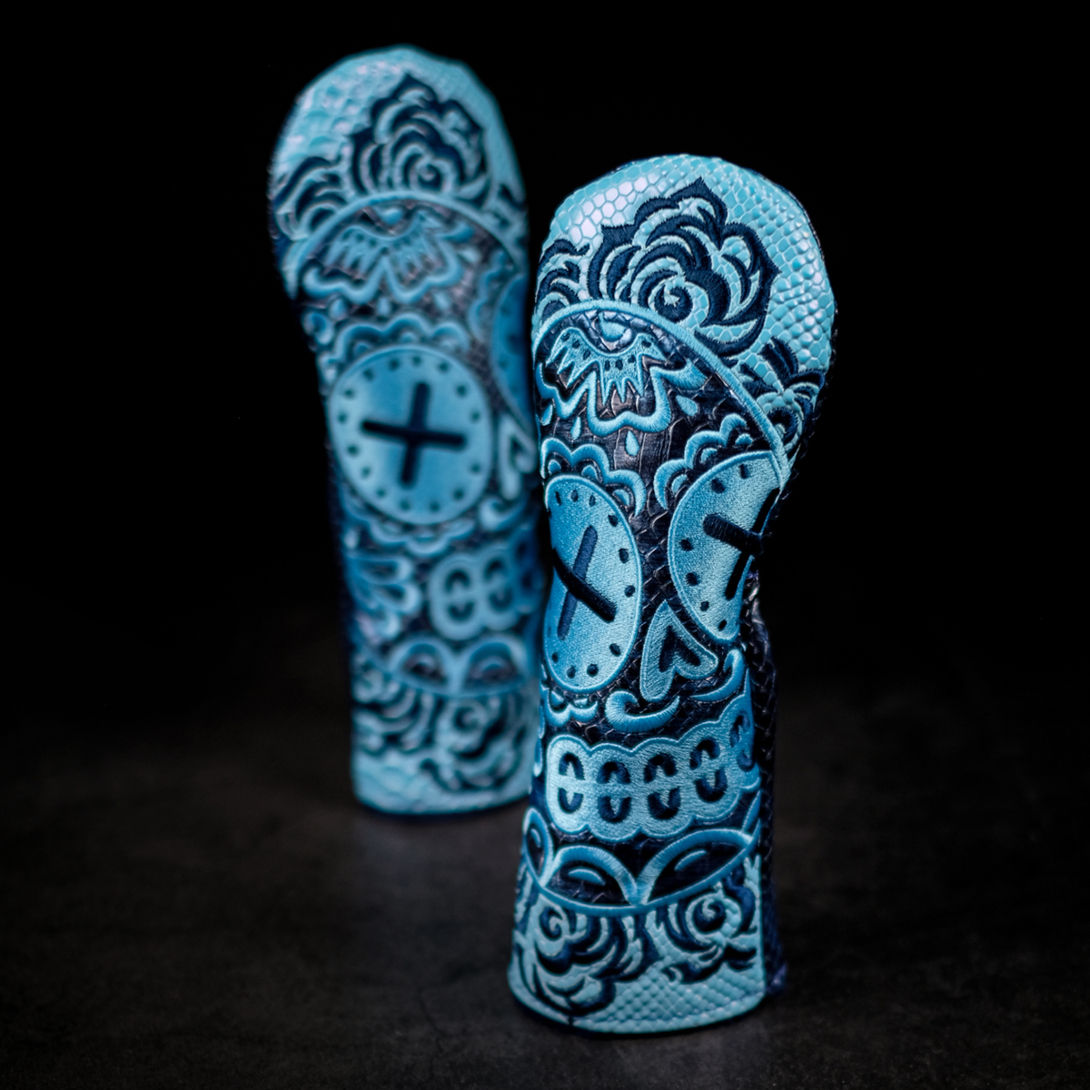 Hatch Golf Co Hatch Golf Co Blue Snakeskin Sugar Skull Hybrid Cover